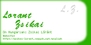 lorant zsikai business card