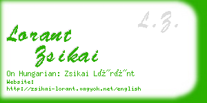 lorant zsikai business card